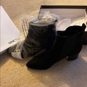 Nine West Black Boots Booties New 10